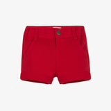 Baby boys' red pique bermuda shorts