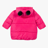 Baby girl fuchsia pink hooded puffer jacket