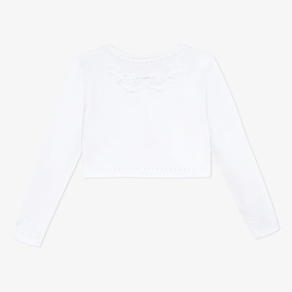 white cropped sweater