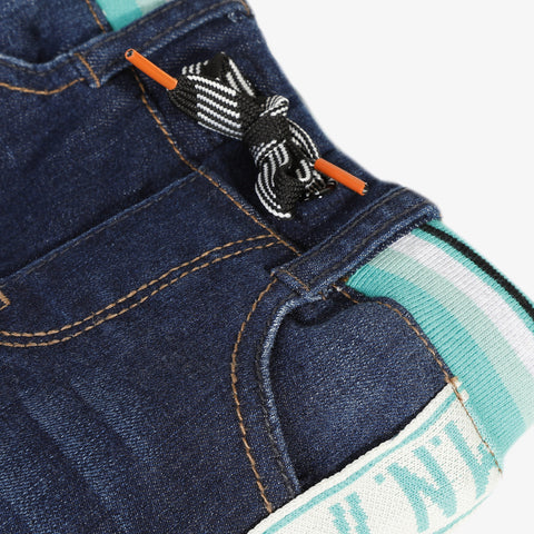 Baby boy black denim bermuda shorts