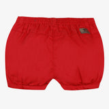 Baby girl red bubble shorts
