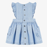 Baby girl denim apron dress