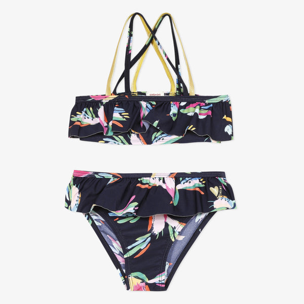 Girls' bird 2-piece swimsuit