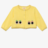 Newborn girl yellow cardigan