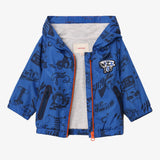 Baby boy printed blue windbreaker