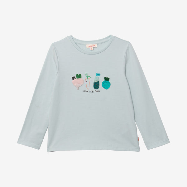 Baby girl pastel blue long sleeve T-shirt