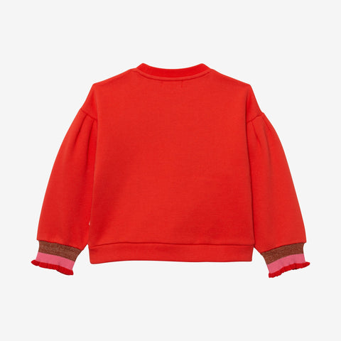 Girl red sweatshirt