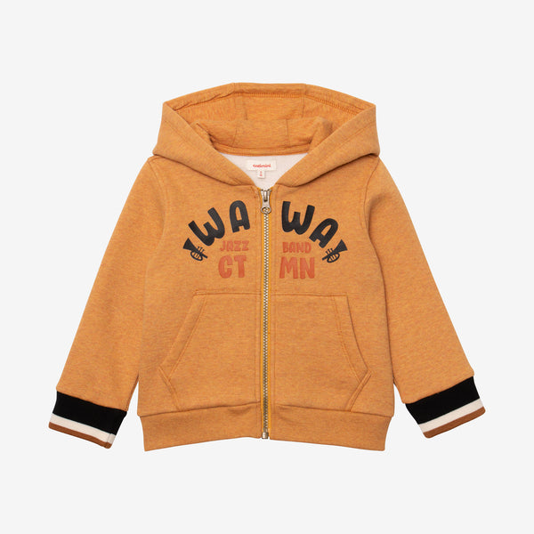 Baby boy caramel zip hoodie