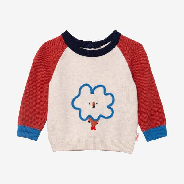 Newborn boy cloud knit sweater