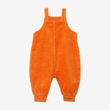 Newborn boy orange corduroy overalls