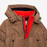 Boy caramel long parka