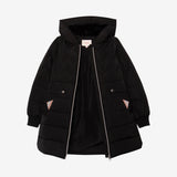 Girl black quilted coat