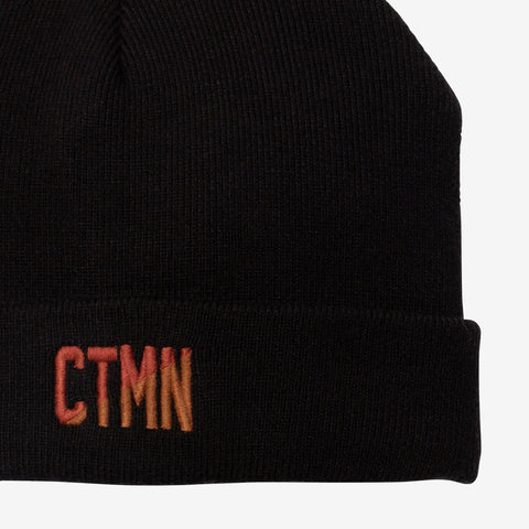 Kid black knit beanie