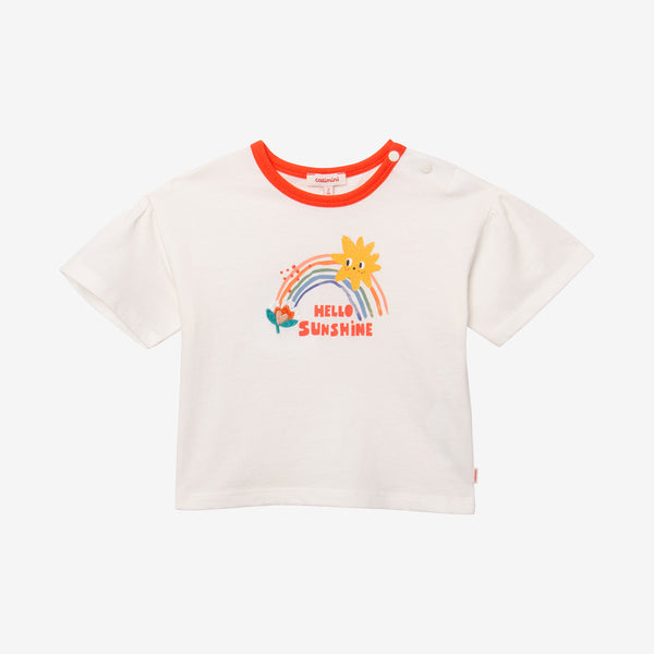 Baby girl embroidered rainbow T-shirt