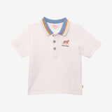 Baby boys' beige polo shirt