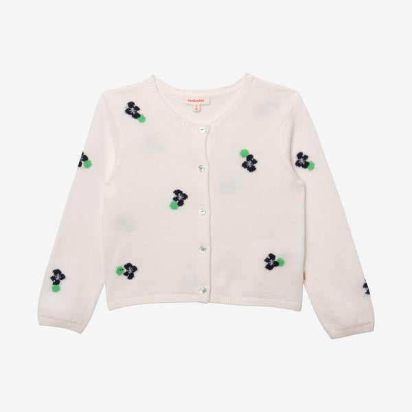 Baby girl flower pop cardigan