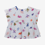 Baby girls' blue blouse