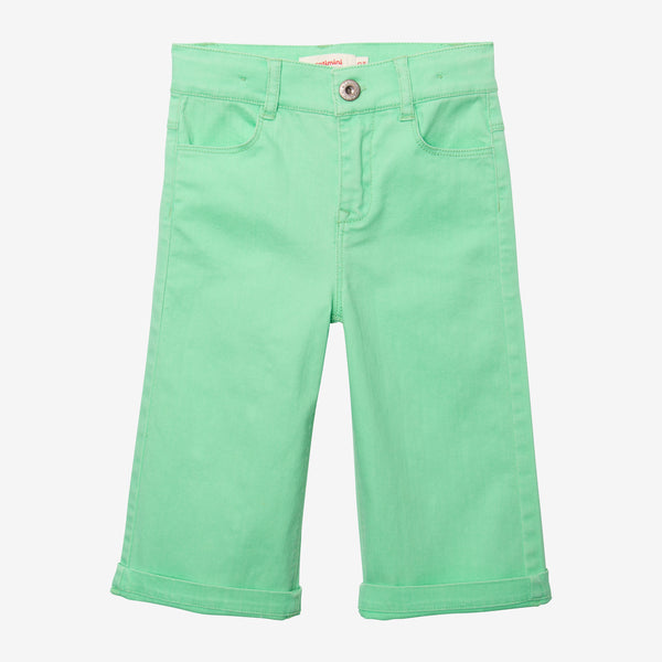 Girls' apple green jeans