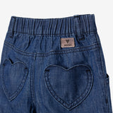 Baby girl's blue embroidered jeans