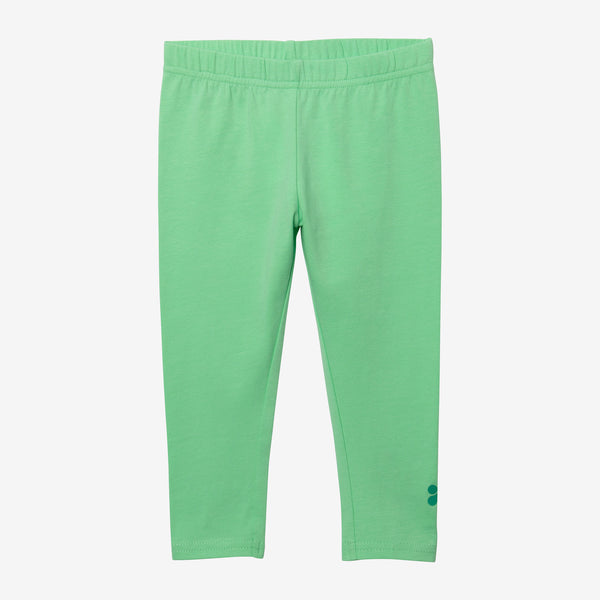 Baby girl's plain green leggings