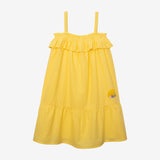 Girls' yellow overall dress