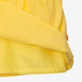 Girls' yellow overall dress