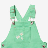 Girls' embroidered bib dress