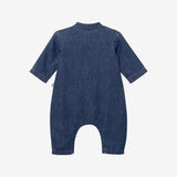 Newborn long chambray jumpsuit