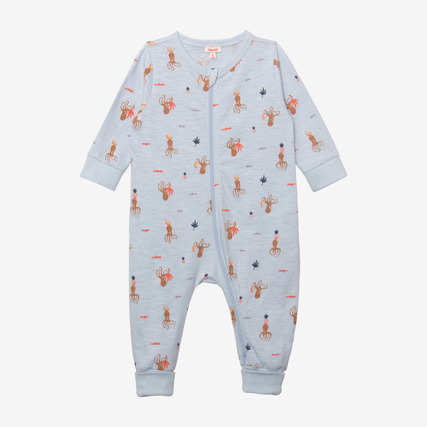 Newborn boys' blue pajama