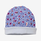 Newborn girls' micro-floral knitted beanie