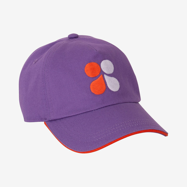 Kid mauve embroidered butterfly baseball cap