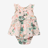 Newborn girl printed dress