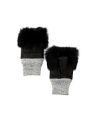 Leather & Fur Fingerless Gloves