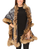Cashmere Wrap w/ Fur Trim - Fox's