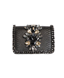 Jeweled Handbag w/ Chain Trim