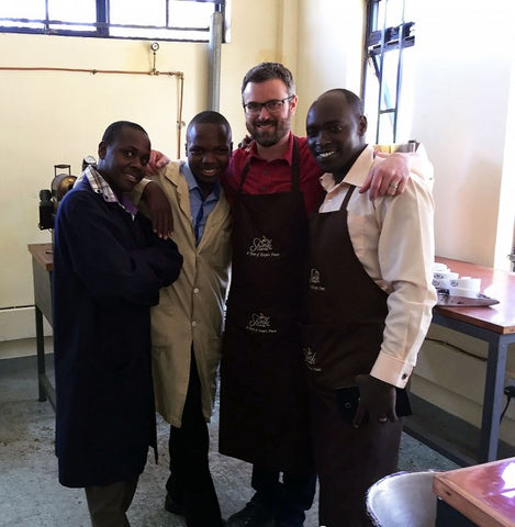 The fearless and tireless cupping team at KCCE