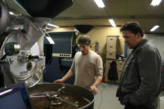 Inspecting our roaster