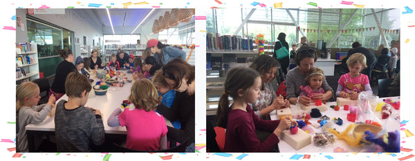 needle felting workshop in school holiday at Te Atatu Peninsula Library