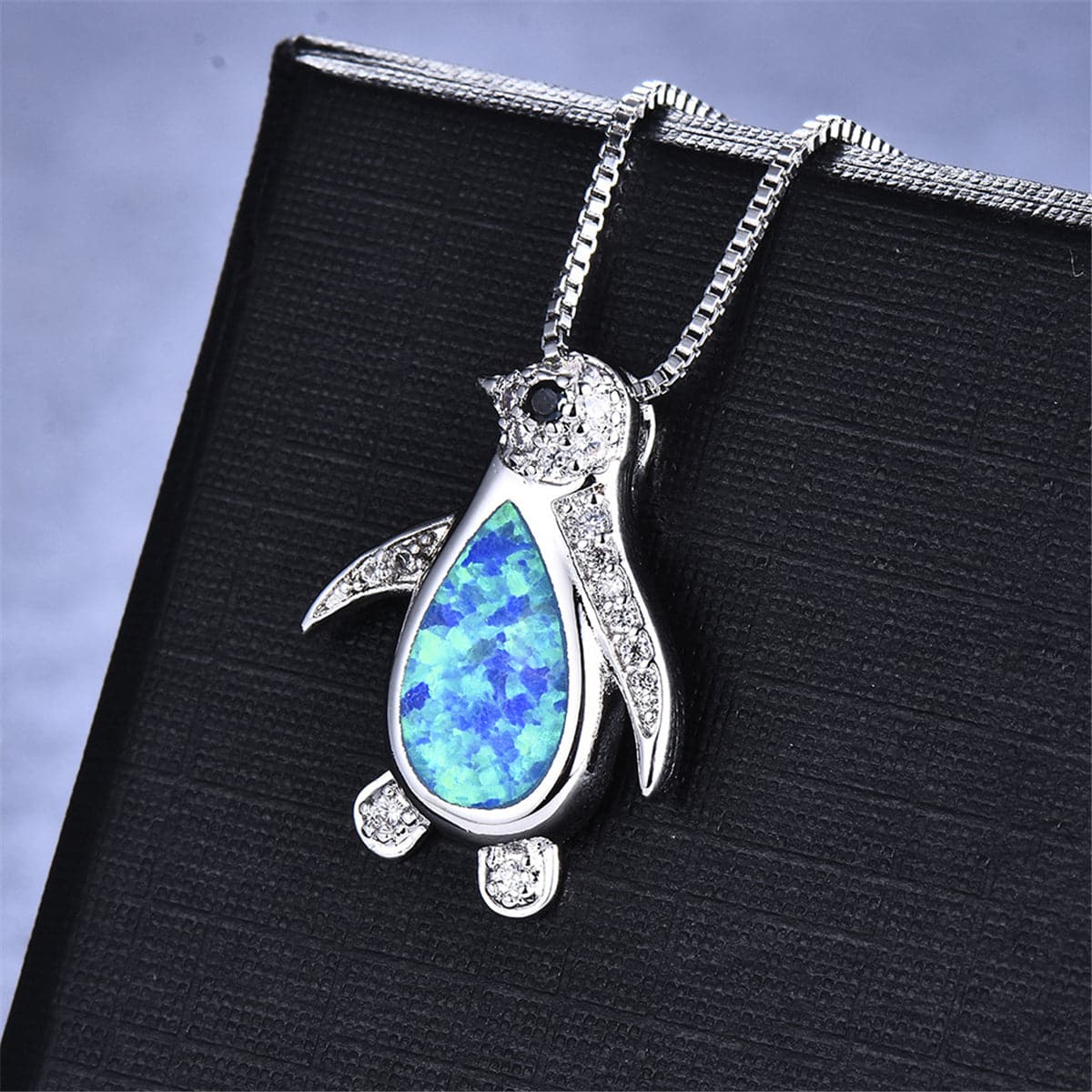 Little horse charm/pendant,blue opal clear CZ micro paved,findingings,Cubic Zirconia CZ pendant,jewelry supplies,craft supplies,11mm,1pc