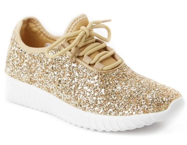 glitter gold sneakers