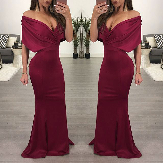 maroon sexy dresses