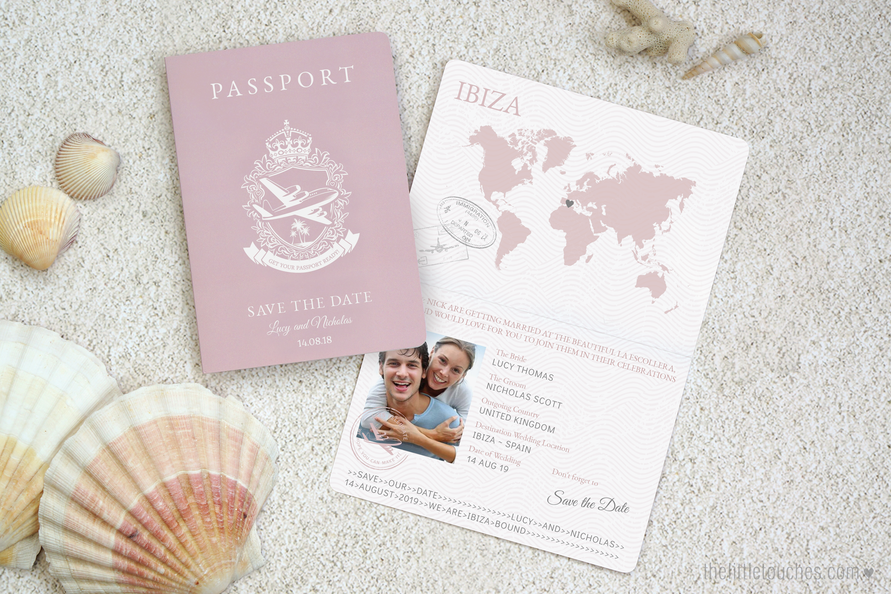 Passport Wedding Save the date - Destination wedding