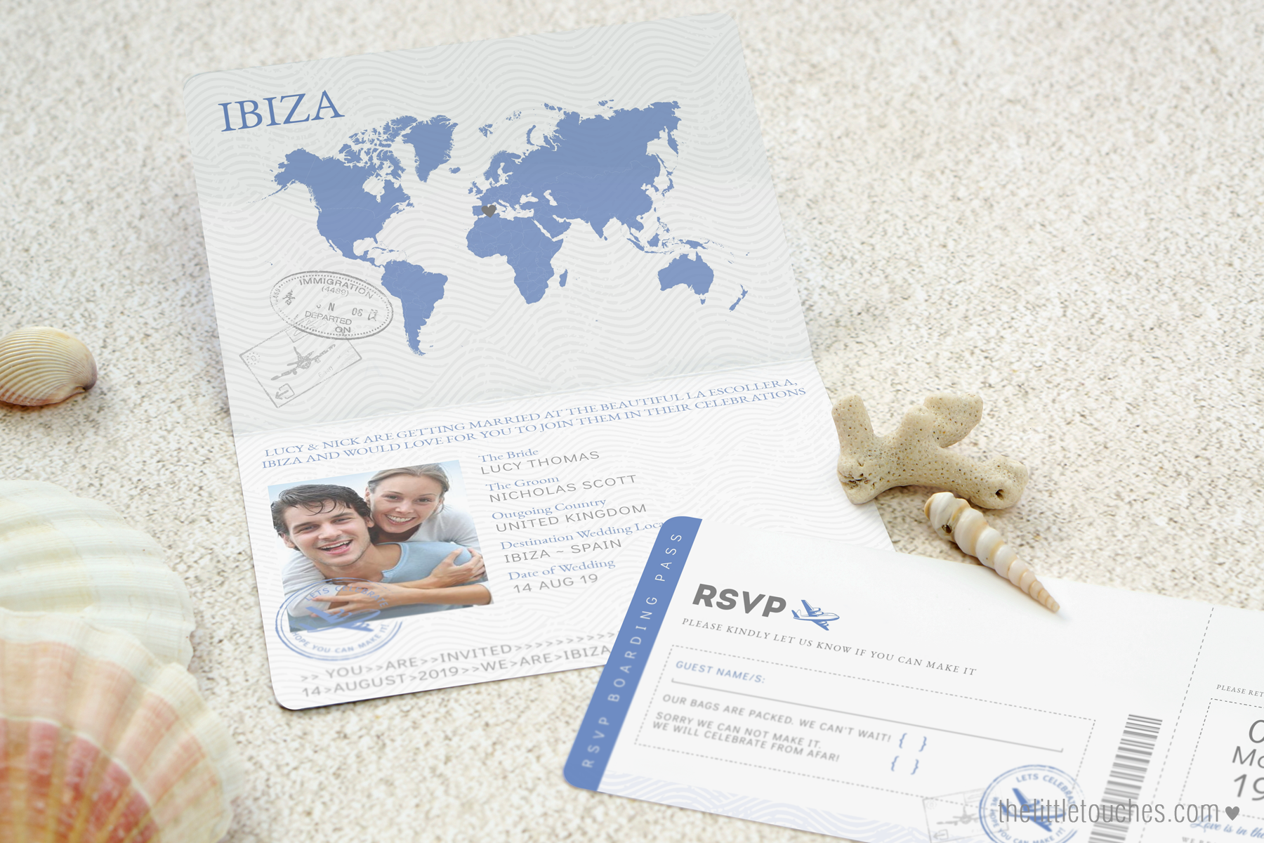 Passport Wedding Invitation - Destination wedding