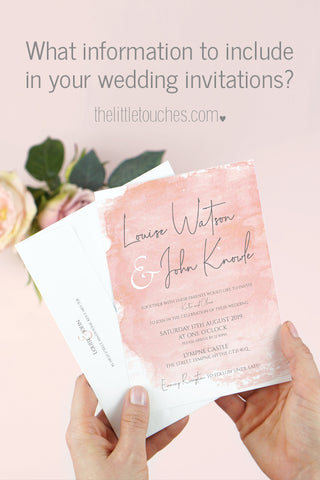 What information to include in your wedding invitations