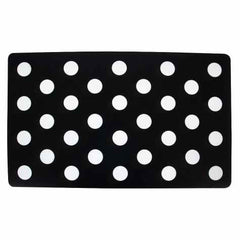 A dark dog feeding mat with light colored polka dots | Bubu Brands