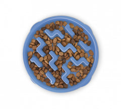 A dark maze bowl with dog food in it | Bubu Brands
