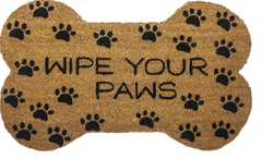 15 Perfect Gifts to get a Dog Lover | "Wipe Your Paws" Bone Shape Doormat, 18x30