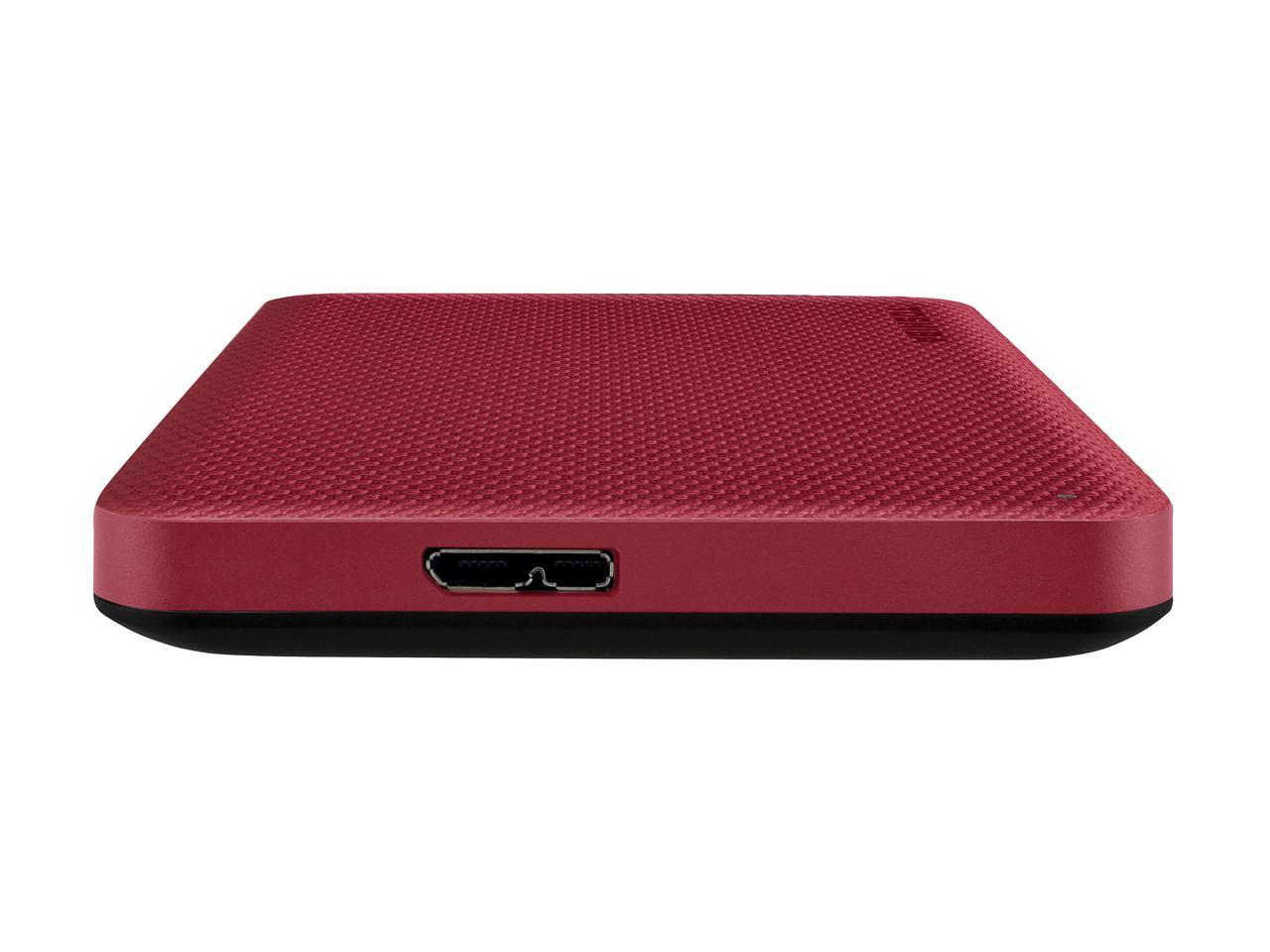 TOSHIBA 2TB Canvio Advance Portable External Hard Drive USB 3.0 Model HDTCA20XR3AA Red