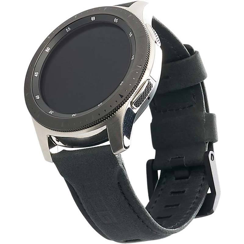 Galaxy Watch Band 46mm Gear S3 Frontier Classic Uag Leather Watch Strap Black