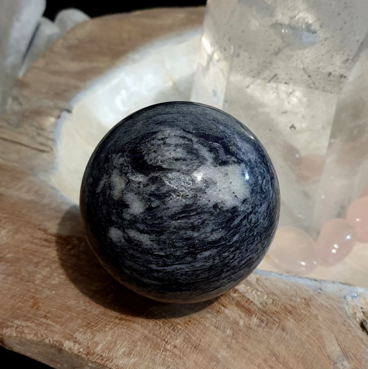 Purple Fluorite in Matrix Sphere B ~ 78mm (IY1-3-2B)